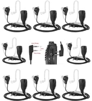 8 adet telsizler için akustik tüp kulaklık şeffaf spiral kulak içi telsiz kulaklığı baofeng  bf-999s bf-888s bf-777s uv-82 zt-v68