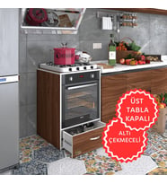 Kenzlife ankastre modülü kabini argon cvz fırın ocak dolabı çekmeceli sabit tabla