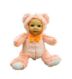 Bebek Yüzlü Peluş Ayı 45 Cm Turuncu (Karışık)