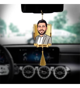 Erkekler İçin Kişiye Özel Karikatürlü Araba Süsü