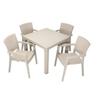 Mandella Elit Rattan 90x90 Zeus Koltuk Masa Takımı ÇÖLBEJİ