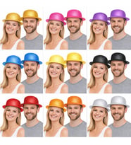 Simli Melon Şapka 9’lu Set - 9 Renk Parti ve Kostüm Şapkası