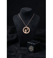 925 Ayar Zirkon Taşlı Rose Anne Bebek Gümüş Madalyon Kolye