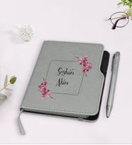 BK Gift Kişiye Özel İsimli Gri Termo Deri Defter Kalem Seti-2