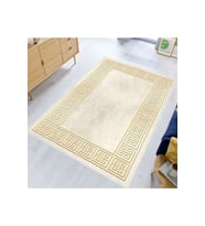 Rovigo Home Dijital Baskı Yıkanabilir Kaymaz Taban Salon Halısı RVG0635 (Sarı)