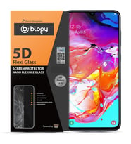 Blogy Galaxy A70 ile Uyumlu Flexi 5D Ekran Koruyucu (Şeffaf)