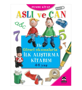 Aslı ve Can ile Görsel Okumalarla İlk Alıştırma Kitabım (Pembe Kitap)