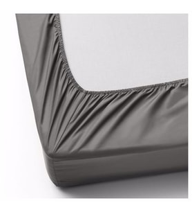 Çift Kişilik Lastikli Çarşaf, IKEA Renk Ölçü 140x200 Cm Pamuklu gri-160x200