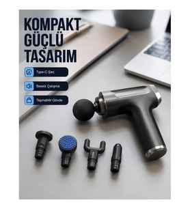 Mey İthalat® Kas Yorgunluğu Giderici Vücut Masaj Tabancası Yeni Nesil