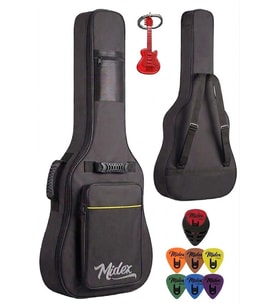 Midex CS-109 Softcase Akustik Gitar Çantası Gigbag Kalın Siyah