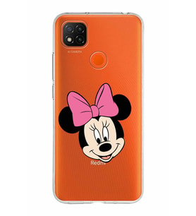 Xiaomi Redmi 9C Uyumlu Kapak Minnie Mouse Tasarımlı Şeffaf Silikon Kılıf