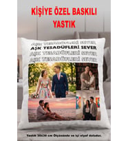 Aşk Tesadüfleri Sever Baskılı Yastık Sevgili Arkadaş Hediyesi