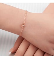 Gümüş Rose Lotus Çiçeği Kadın Bileklik SL5356