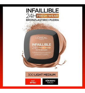 Loréal Paris Infaillible 24H Fresh Wear Bronzlaştırıcı Pudra - 300 Light Medium