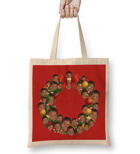 David Hasselhoff Multiface Christmas Wreath Bez Çanta Uzun Saplı