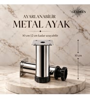 Metal Ayarlanabilir 10 cm Krom Destek Ayak Mobilya Kanepe Baza Koltuk Dolap Sehpa TV Ünitesi Ayağı