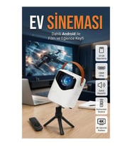 Mini Android Projeksiyon Cihazı – 1080P, 32 GB Hafıza, Bluetooth ve Dahili Hoparlör