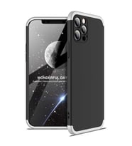 iPhone 12 Pro Max Kılıf Zore 360 Tam Koruma Kamera Çıkıntıl Ays (Gri)