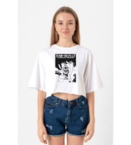 Cowboy Bebop Spike See You Space Cowboy Beyaz Kadın Crop Tshirt