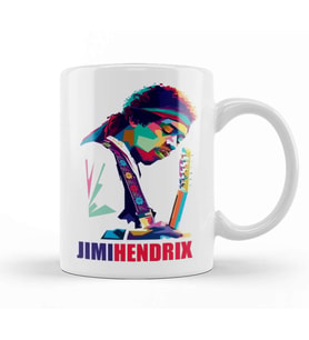 Jimi Hendrix In Pop Art Kupa Bardak Porselen