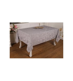 Ipek Lüx Jakar Polycotton Kumaş Gri Masa Örtüsü 160x220 Cm 1072 (Çok Renkli)