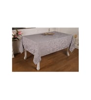 Ipek Lüx Jakar Polycotton Kumaş Gri Masa Örtüsü 160x220 Cm 1072 (Çok Renkli)