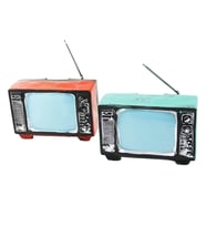 Televizyon Tasarımlı Biblo Kumbara - Dekoratif - Vintage Görünümlü