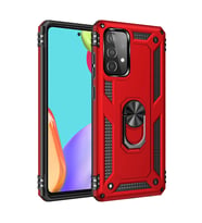 Samsung Galaxy A33 5g Kılıf Sofya Yüzüklü Silikon Kapak - Kırmızı
