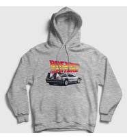 Presmono Unisex Gri Delorean Film Geleceğe Dönüş Back To The Future Kapüşonlu Sweatshirt 243118tt (Gri)