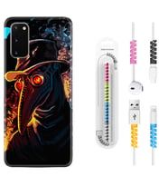 Samsung A02S A03S A10 A12 A13 A21S A22 Kılıf Kablo Koruma Spiral Silikon Karga 1616