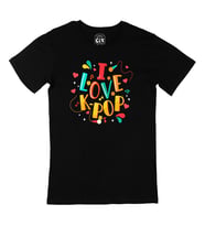 I Love K Pop Siyah Tişört