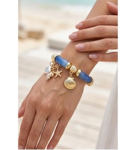 AKRİLİK TASARIM CHARM LASTİK BİLEKLİK