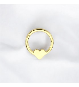 Glorria Altın Kalp Halka Helix Piercing