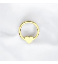 Glorria Altın Kalp Halka Helix Piercing