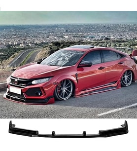 Honda Civic Fc5 Ön Lip Custom Parlak Siyah Plastik Ön Ek Karlık karlık+bodykit+ek