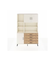 Arges Dolap 8 Raflı 4 Çekmeceli 3 Kapaklı 132x30x195 Aytaşı-Aytaşı/Çam