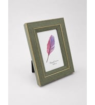 Kişiye Özel Baskılı Camlı Fotoğraf Çerçevesi - 10x15 cm İç Ölçü - 14x19 cm Dış Ölçü - Yeşil & Sarı Renk