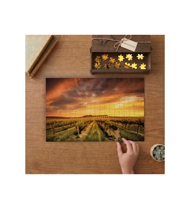 Bağ - Doğa - Günbatımı Tasarımı 240 parça Ahşap Puzzle Ahşap Kutuda MP08101