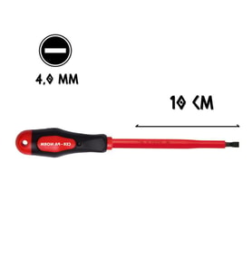 Cer-Pa Norm Prosoft İzoleli Tornavida Mıknatıslı DÜZ Uçlu 4.0 - 10 cm.