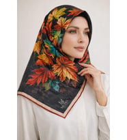 Soft Pamuk Eşarp-06109 (Siyah-Kırmızı)