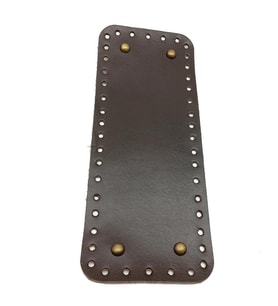 Angel Çanta Aksesuar Gerçek Deri Koyu Kahve 30X12 cm Dikdörtgen Antik Metalli Çanta Tabanı