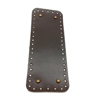 Angel Çanta Aksesuar Gerçek Deri Koyu Kahve 30X12 cm Dikdörtgen Antik Metalli Çanta Tabanı