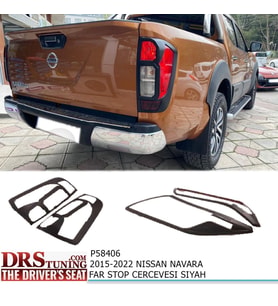 Nissan Navara 2016 Sonrası Far ve Stop Kaplama Siyah