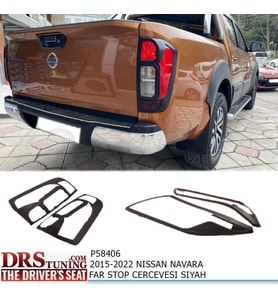 Nissan Navara 2016 Sonrası Far ve Stop Kaplama Siyah