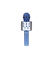 Eğlence Odaklı Kablosuz Bluetooth Karaoke Mikrofonu Şarjlı Hoparlörlü Ses Değiştirici (Mavi)