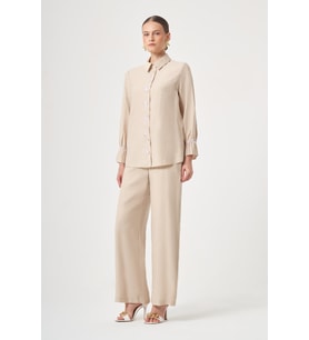 FTZ Women Kadın Pul Detay Takım Beige 31453