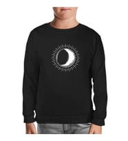 Full Sun Half Moon Siyah Çocuk Sweatshirt