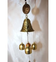 Deprem Zili Çanı Rüzgar Çanı Zili Feng Shui Yin Yang Çan Aom Om (Gold)