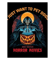 Sadece Evcil Köpek Istiyorum Ve Korku Filmleri Izliyorum Tablo Ahşap Poster Dekoratif