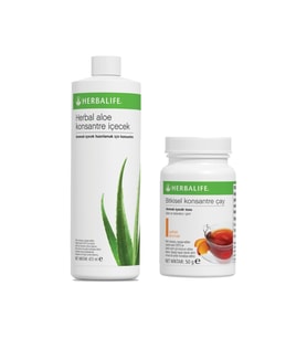 Çay Ve Bitki Ekstreli Aromalı Içeçek Tozu 51 gr Çay Ve Aloe 2 Li Set